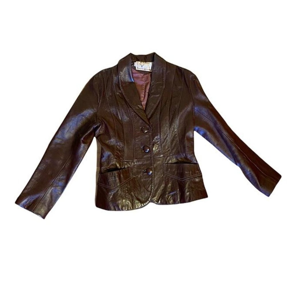 Vintage 70s Leather Blazer-style Jacket by El Venado | Made in Mexico